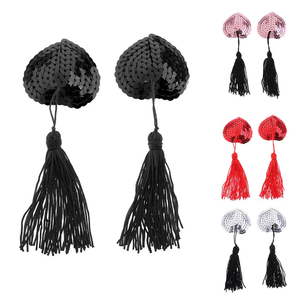 Heart Shaped Silicone Sequin N - Nipple Cover Pasties 评论和价格