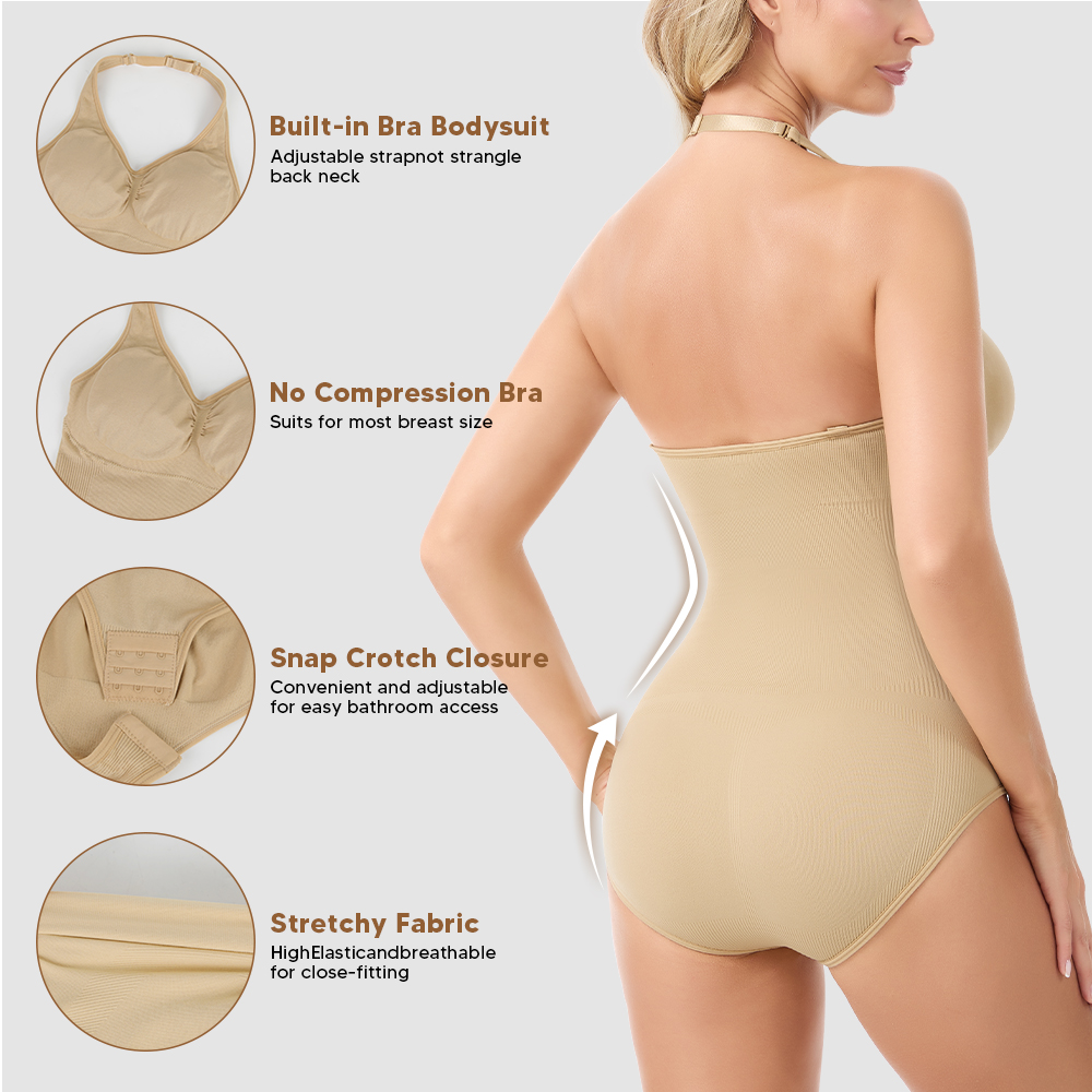 Slimbelle Womens Halter Neck B - Shapewear Bodysuit Firm 评论和价格